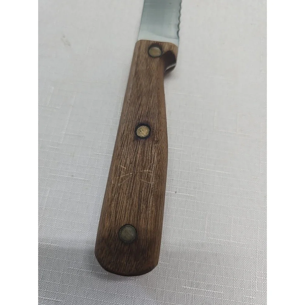 Harvard Cutlery #574 Hand Sharpened Knife Stain Free Steel USA Wood Handles